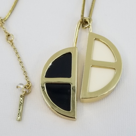 Kenneth Cole Jewelry - KENNETH COLE Black White Gold Tone Necklace